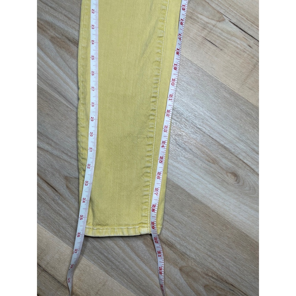 Pilcro and the Letterpress Stet Slim Jeans Yellow Low Rise Size 26 Anthropologie - Picture 8 of 12